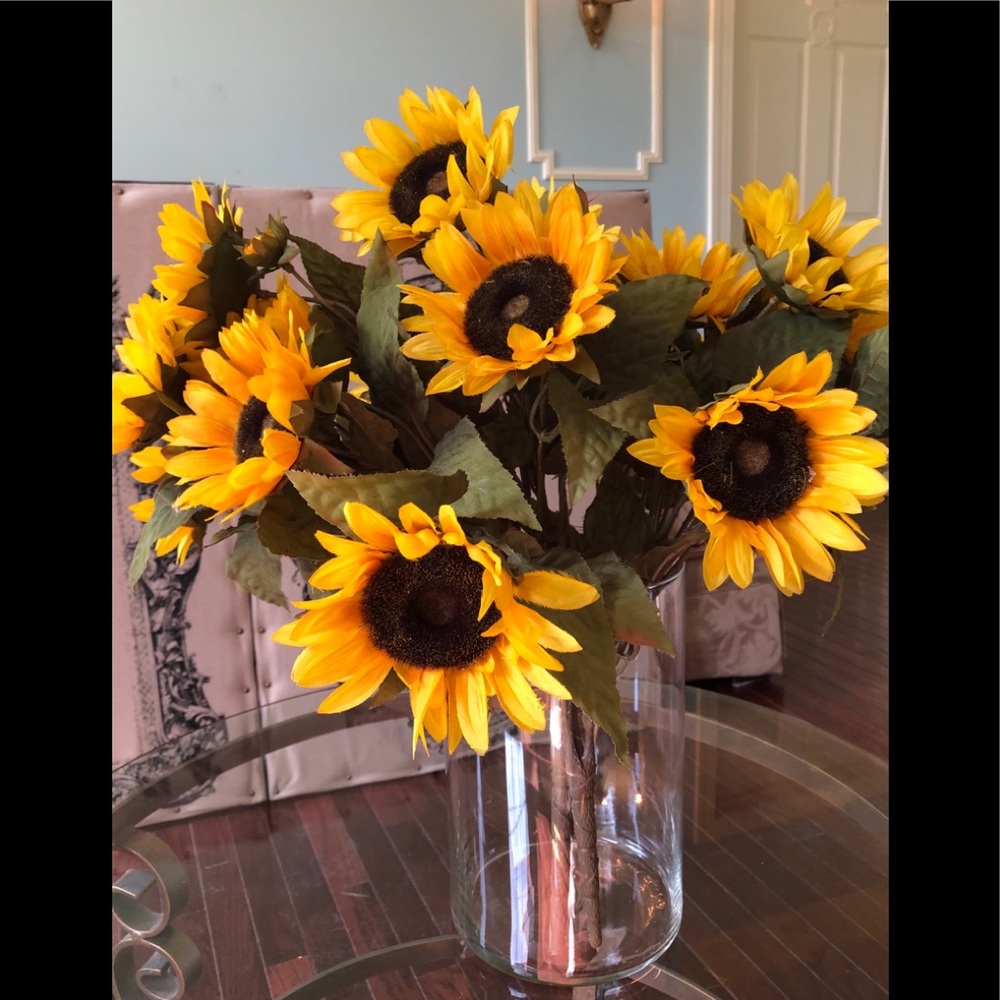 Sunflowers 3 sprays of Tall Fall Faux Flowers